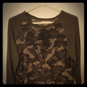 Camo long sleeve shirt